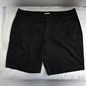 J. Crew Shorts Sz 10 Black 8 1/2" Inseam Mid Rise Euc